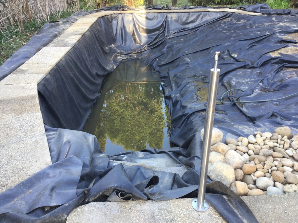 Teich mit Folie