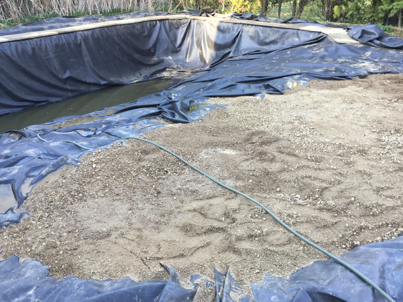 Teich mit Folie